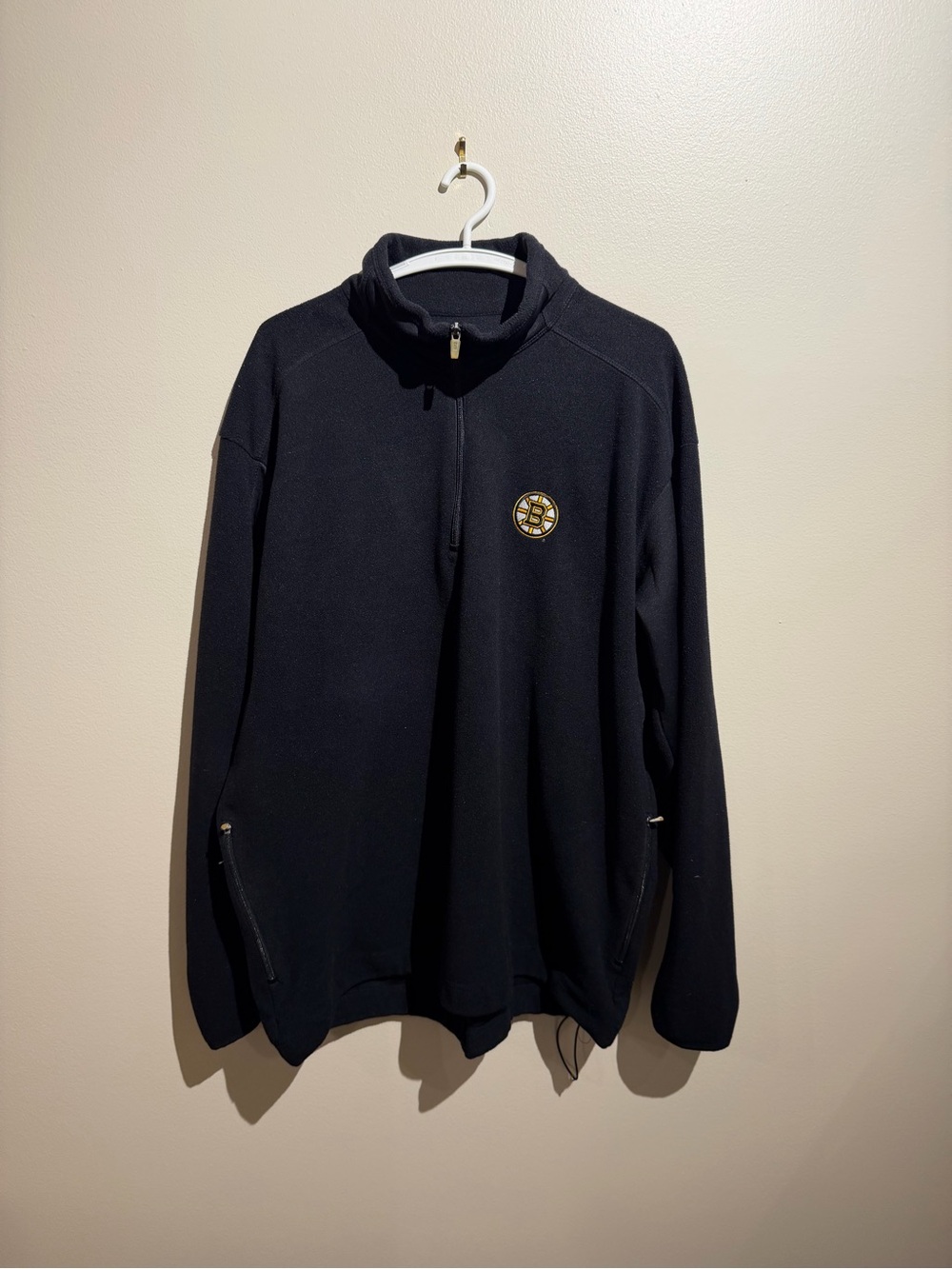 Men's Boston Bruins Antigua‎ Tribute Quarter-Zip Pullover Top Sz XL
